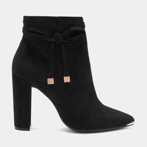 Ted Baker Women's Qatena Suede Pointed Toe High-Heel Booties size 39.5 8.5 - Picture 1 of 15
